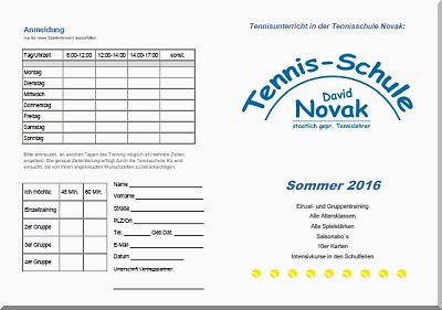 Tennisunterricht Tennisschule Novak Erlangen